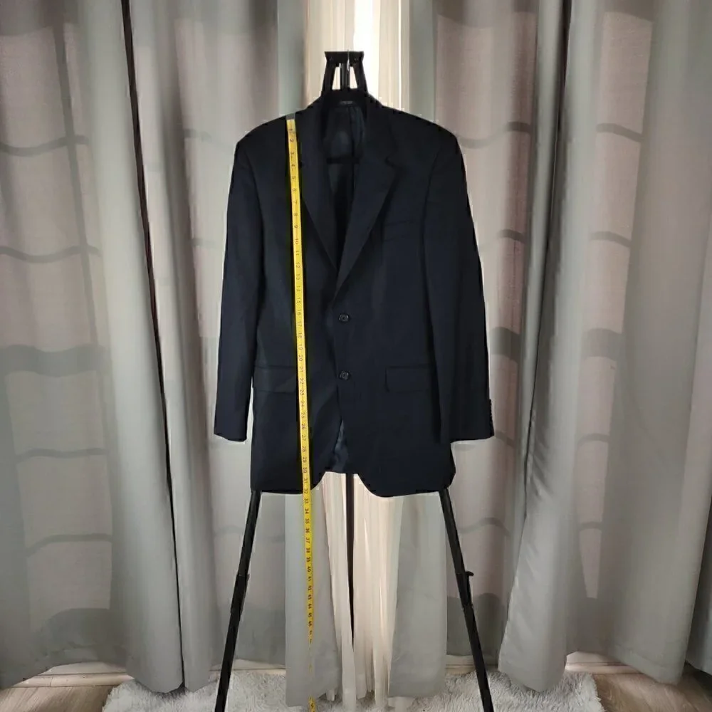 Jones New York Dark Blue Men's 2 Button Wool Blend Suit Jacket Size 38L